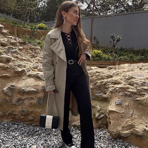 Zara Beige Belted Trench Coat